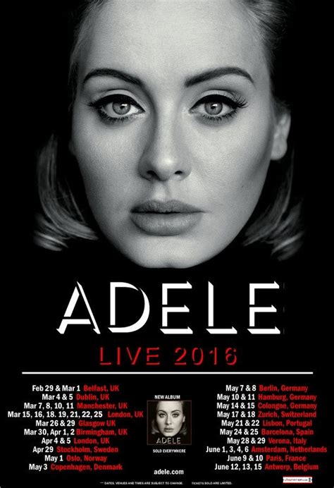 adele concert dates and locations.